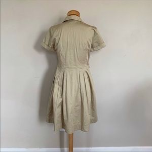 Brooks Brothers Fit & Flare Shirtdress Tan 6